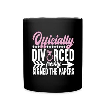 Divorce Divorced - Full Colour Mug - black - Front