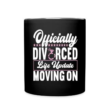 Divorce Divorced - Full Colour Mug - black - Front
