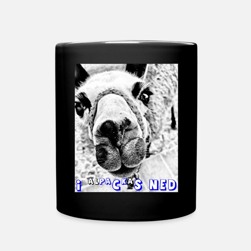 ALPACA, i packs ned, I don't pack that, puns - Full Colour Mug - black