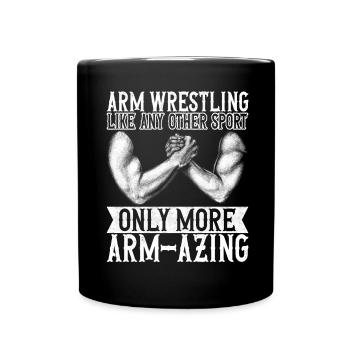 Arm wrestling arm wrestling - Full Colour Mug - black - Front
