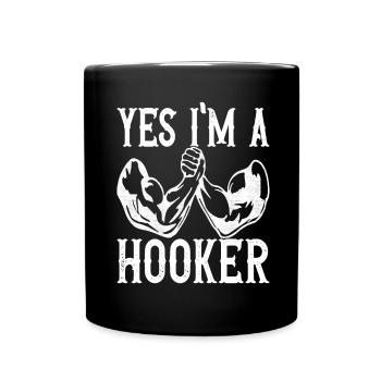 Arm wrestling arm wrestling - Full Colour Mug - black - Front