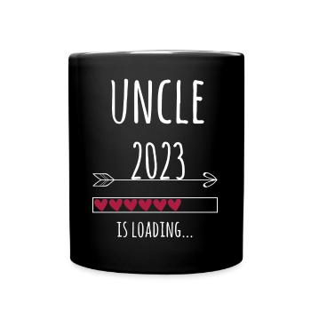 expectant uncle 2023 is invited godfather - Full Colour Mug - black - Front