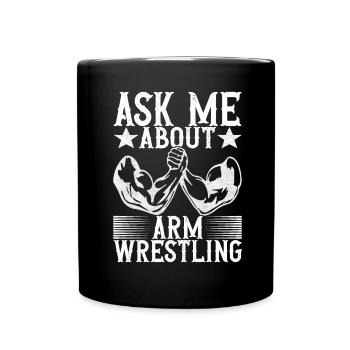 Arm wrestling arm wrestling - Full Colour Mug - black - Front