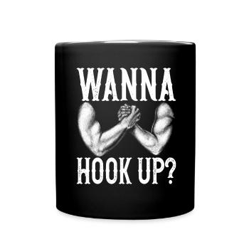 Arm wrestling arm wrestling - Full Colour Mug - black - Front