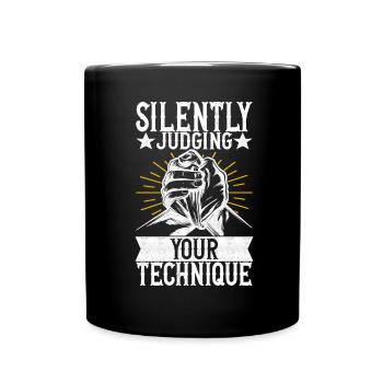 Arm wrestling arm wrestling - Full Colour Mug - black - Front