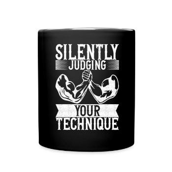 Arm wrestling arm wrestling - Full Colour Mug - black - Front