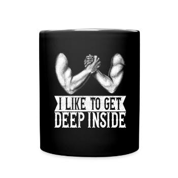 Arm wrestling arm wrestling - Full Colour Mug - black - Front