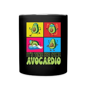 Avocardio Avocado Fitness - Full Colour Mug - black - Front