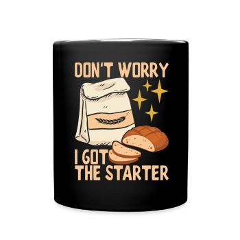 Bäcker Bäckerei Backen - Tasse einfarbig - Schwarz - Vorne