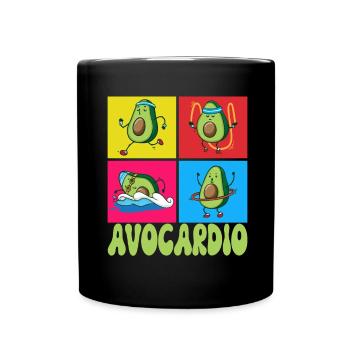Avocardio Avocado Fitness - Full Colour Mug - black - Front