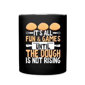 Bäcker Bäckerei Backen - Tasse einfarbig - Schwarz - Vorne