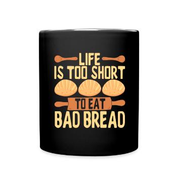 Bäcker Bäckerei Backen - Tasse einfarbig - Schwarz - Vorne