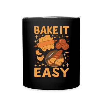Bäcker Bäckerei Backen - Tasse einfarbig - Schwarz - Vorne