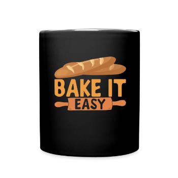 Bäcker Bäckerei Backen - Tasse einfarbig - Schwarz - Vorne