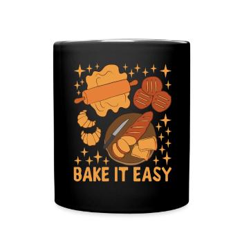 Bäcker Bäckerei Backen - Tasse einfarbig - Schwarz - Vorne
