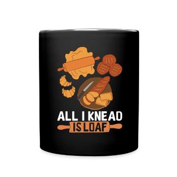 Bäcker Bäckerei Backen - Tasse einfarbig - Schwarz - Vorne