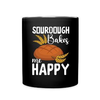 Bäcker Bäckerei Backen - Tasse einfarbig - Schwarz - Vorne