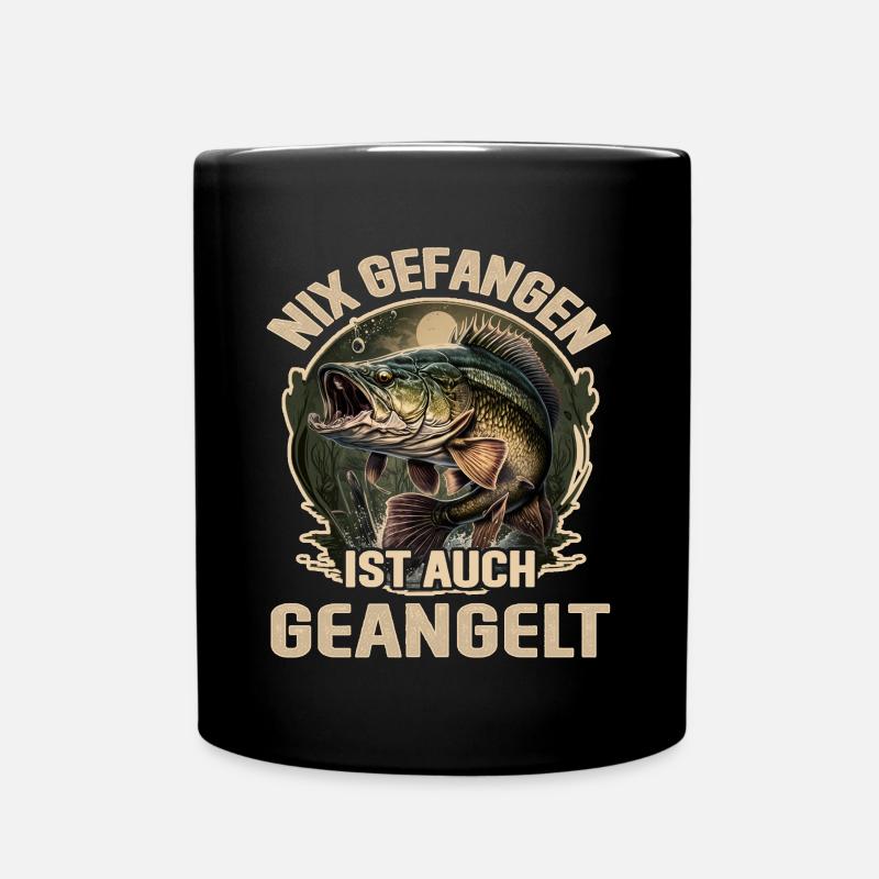 Angeln Angler Angelspruch - Tasse einfarbig - Schwarz
