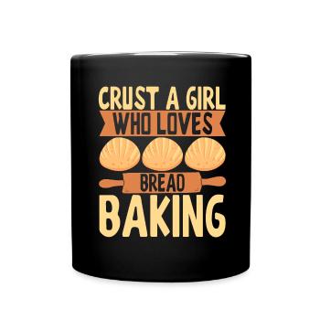 Bäcker Bäckerei Backen - Tasse einfarbig - Schwarz - Vorne