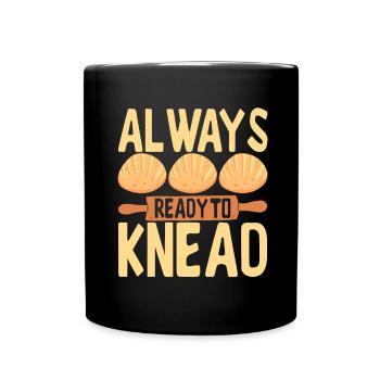 Bäcker Bäckerei Backen - Tasse einfarbig - Schwarz - Vorne
