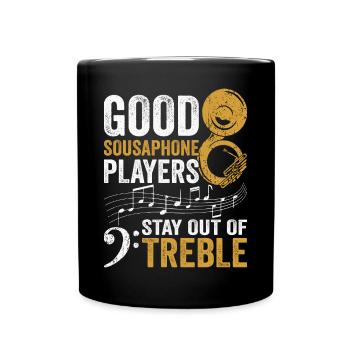 Sousaphone Brass Band Orchestra Musician - Full Colour Mug - black - Front