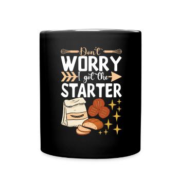 Bäcker Bäckerei Backen - Tasse einfarbig - Schwarz - Vorne