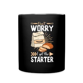 Bäcker Bäckerei Backen - Tasse einfarbig - Schwarz - Vorne