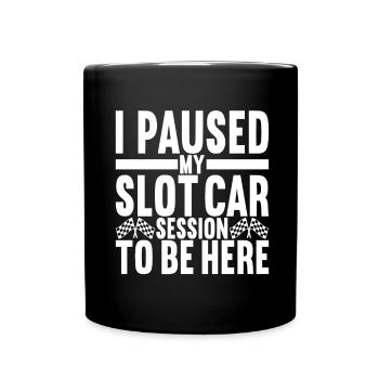 Slotcar Slotracing - Tasse einfarbig - Schwarz - Vorne