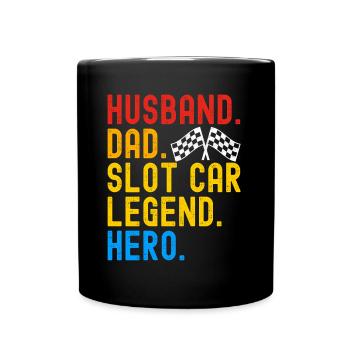 Slotcar Slotracing - Tasse einfarbig - Schwarz - Vorne