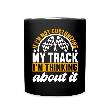 Slotcar Slotracing - Tasse einfarbig - Schwarz - Vorne