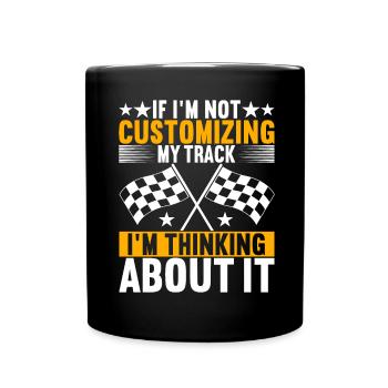 Slotcar Slotracing - Tasse einfarbig - Schwarz - Vorne