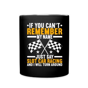 Slotcar Slotracing - Tasse einfarbig - Schwarz - Vorne