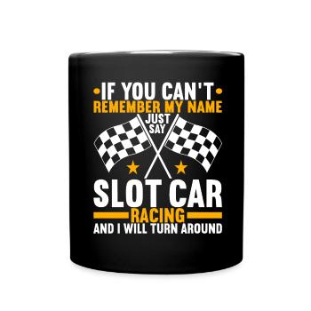 Slotcar Slotracing - Tasse einfarbig - Schwarz - Vorne