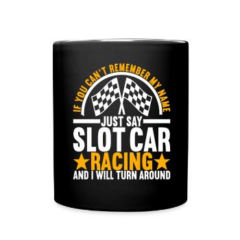 Slotcar Slotracing - Tasse einfarbig - Schwarz - Vorne