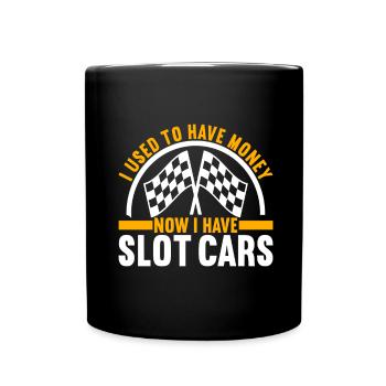 Slotcar Slotracing - Tasse einfarbig - Schwarz - Vorne