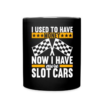 Slotcar Slotracing - Tasse einfarbig - Schwarz - Vorne