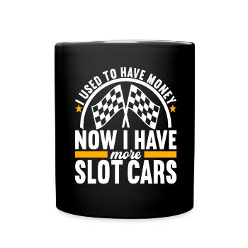 Slotcar Slotracing - Tasse einfarbig - Schwarz - Vorne
