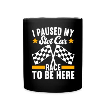 Slotcar Slotracing - Tasse einfarbig - Schwarz - Vorne