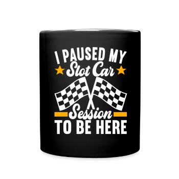 Slotcar Slotracing - Tasse einfarbig - Schwarz - Vorne