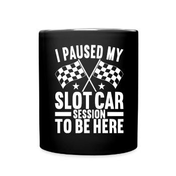 Slotcar Slotracing - Tasse einfarbig - Schwarz - Vorne