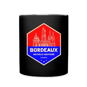 Bordeaux Emblem Nouvelle-Aquitaine - Full Colour Mug - black - Front