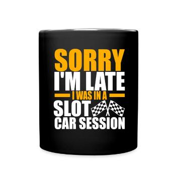 Slotcar Slotracing - Tasse einfarbig - Schwarz - Vorne