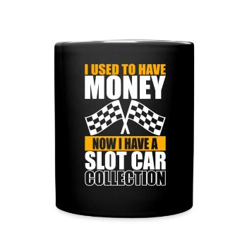 Slotcar Slotracing - Tasse einfarbig - Schwarz - Vorne