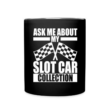 Slotcar Slotracing - Tasse einfarbig - Schwarz - Vorne