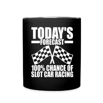 Slotcar Slotracing - Tasse einfarbig - Schwarz - Vorne
