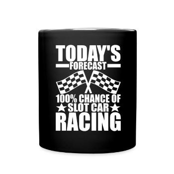 Slotcar Slotracing - Tasse einfarbig - Schwarz - Vorne