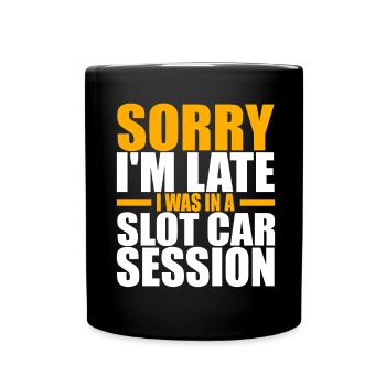 Slotcar Slotracing - Tasse einfarbig - Schwarz - Vorne