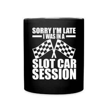 Slotcar Slotracing - Tasse einfarbig - Schwarz - Vorne