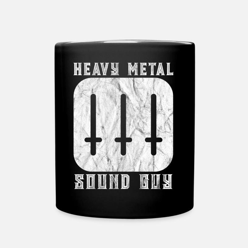 Heavy Metal Sound Guy - Audio Engineer Geschenk - Tasse einfarbig - Schwarz
