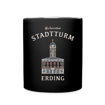 Erding kultiger Stadtturm, Bavaria, Germany - Full Colour Mug - black - Front